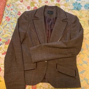 Brown plaid blazer